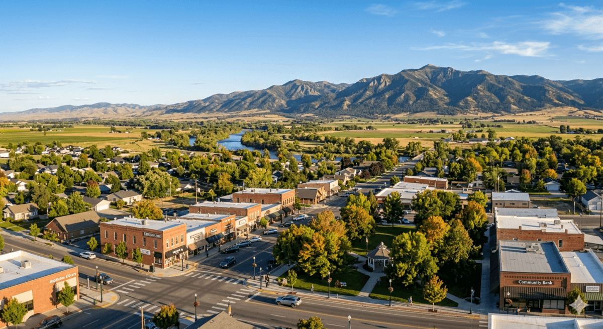 Suburban neighborhood in Middleton, ID